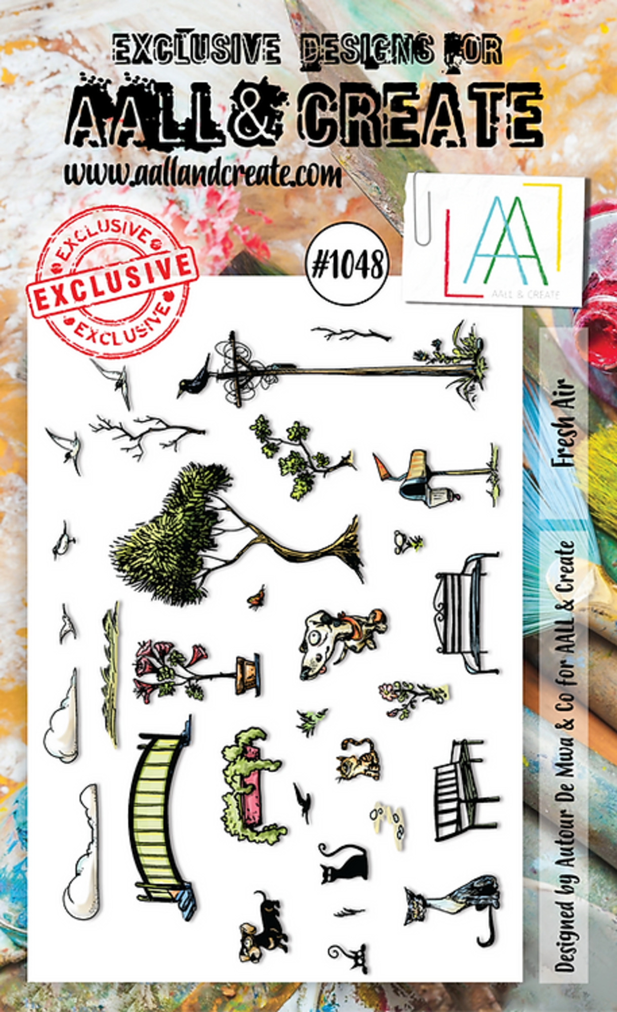 [181849] AALL & Create Clear Stamps A6 By Autour De Mwa & Co - #1048 Fresh Air
