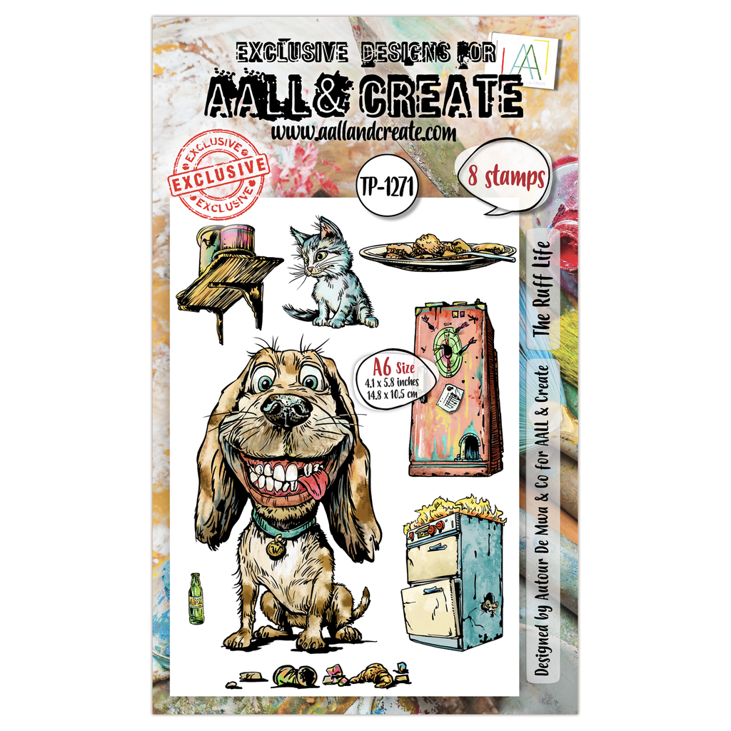 [181864] AALL & Create Clear Stamps A6 By Autour De Mwa & Co - #1271 The Ruff Life