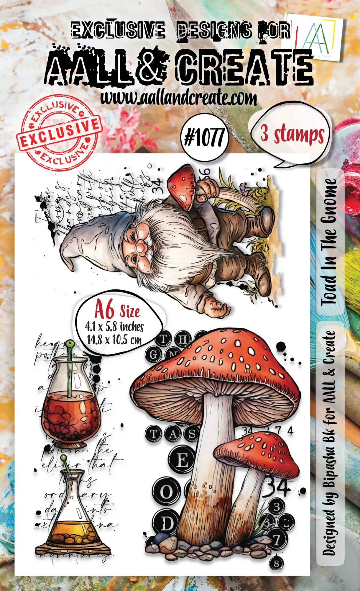[181870] AALL & Create Clear Stamps A6 By Bipasha Bk - #1077 Toad In The Gnome