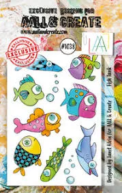 AALL & Create Clear Stamps A6 By Janet Klein - #1038 Fish Tank