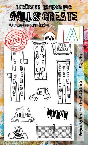 AALL & Create Clear Stamps A6 By Janet Klein - #576 City Living