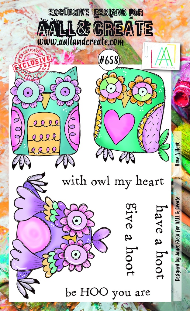 [181886] AALL & Create Clear Stamps A6 By Janet Klein - #658 Have A Hoot
