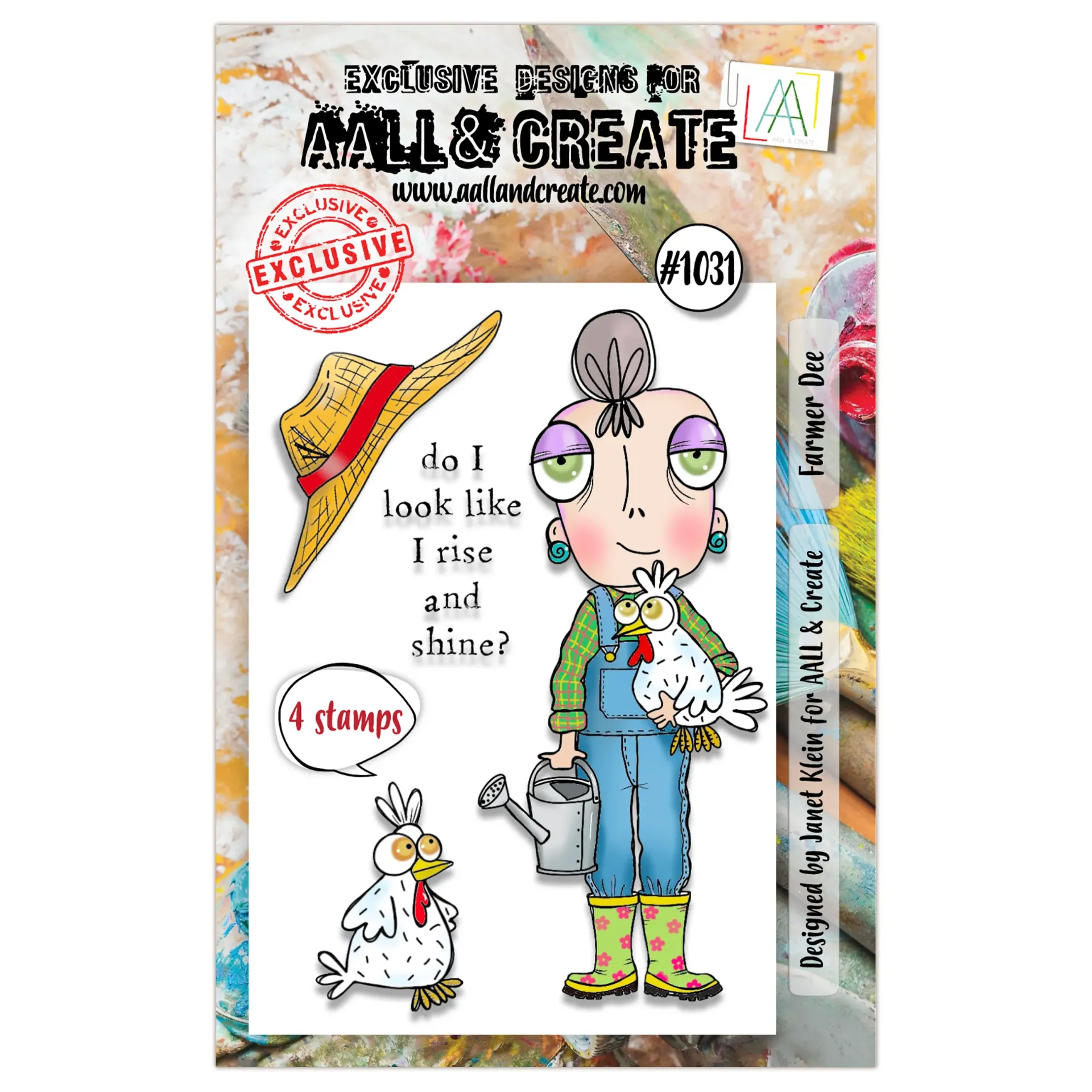 AALL & Create Clear Stamps A7 By Janet Klein - #1031 Farmer Dee