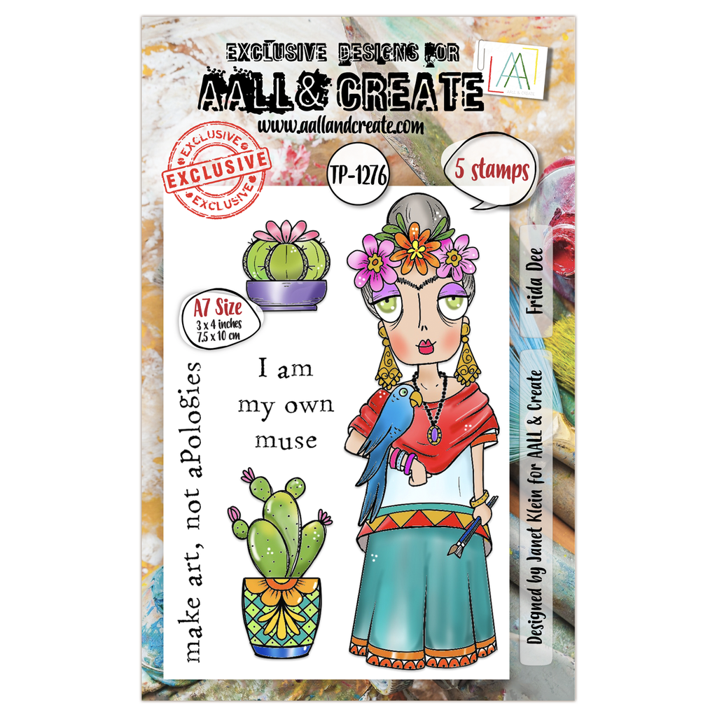 AALL & Create Clear Stamps A7 By Janet Klein - #1276 Frida Dee