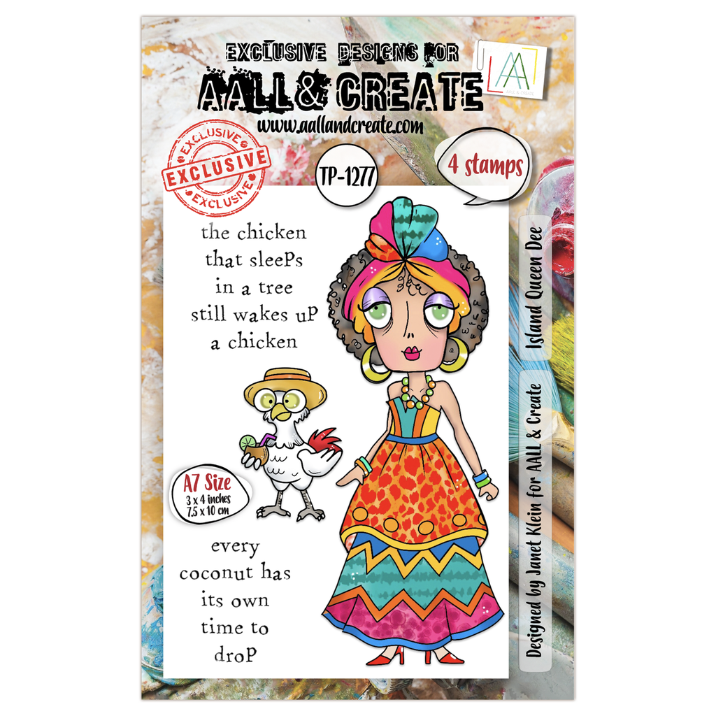 [181903] AALL & Create Clear Stamps A7 By Janet Klein - #1277 Island Queen Dee