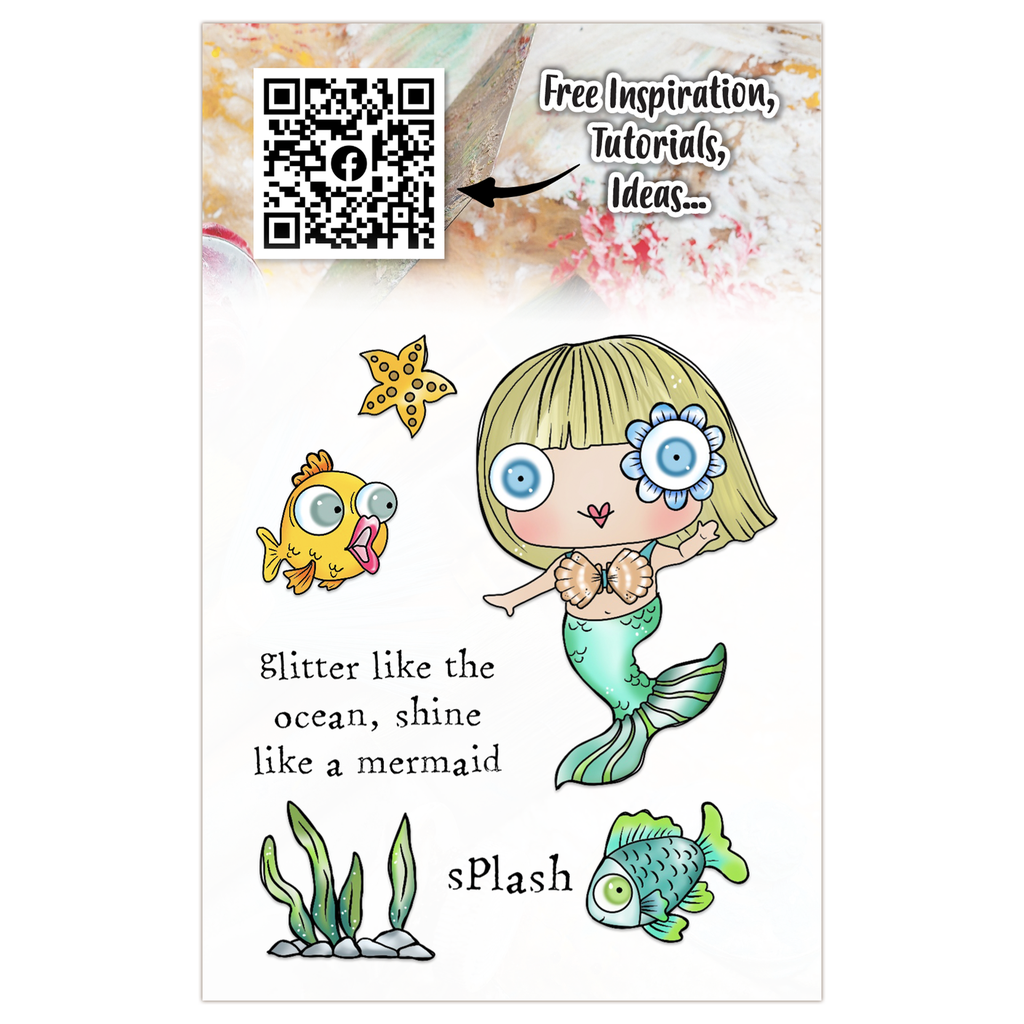 [181905] AALL & Create Clear Stamps A7 By Janet Klein - #1280 Emily's Splash