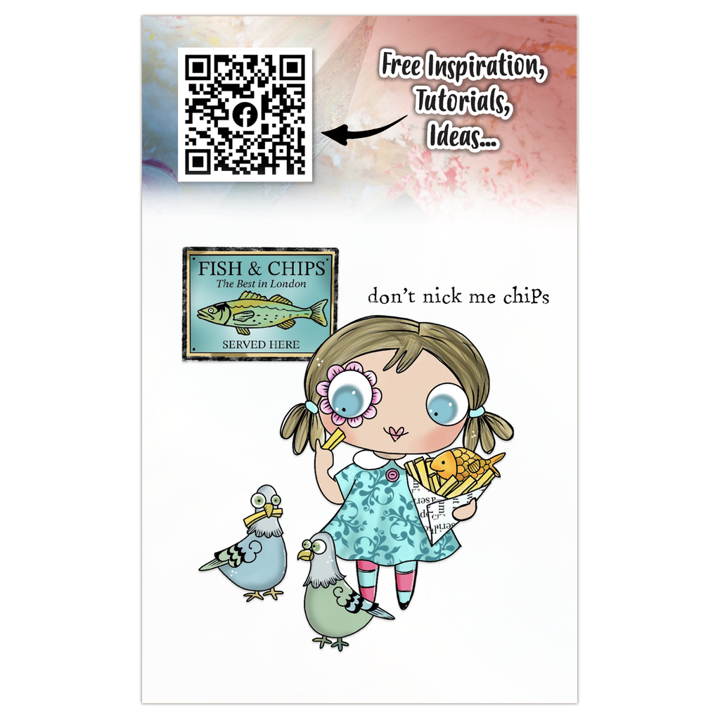 [181913] AALL & Create Clear Stamps A7 By Janet Klein - #1325 Fish ‘n Chips