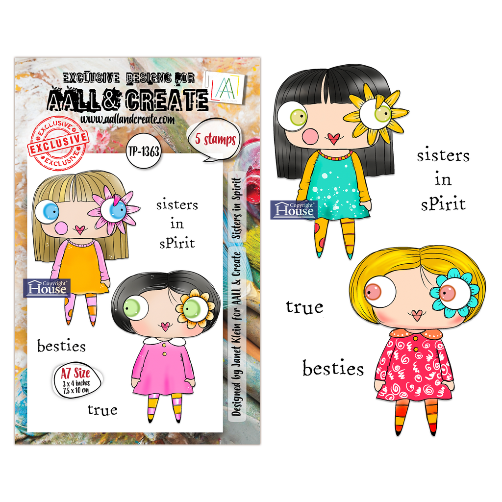 [181931] AALL & Create Clear Stamps A7 By Janet Klein - #1363 Sisters in Spirit