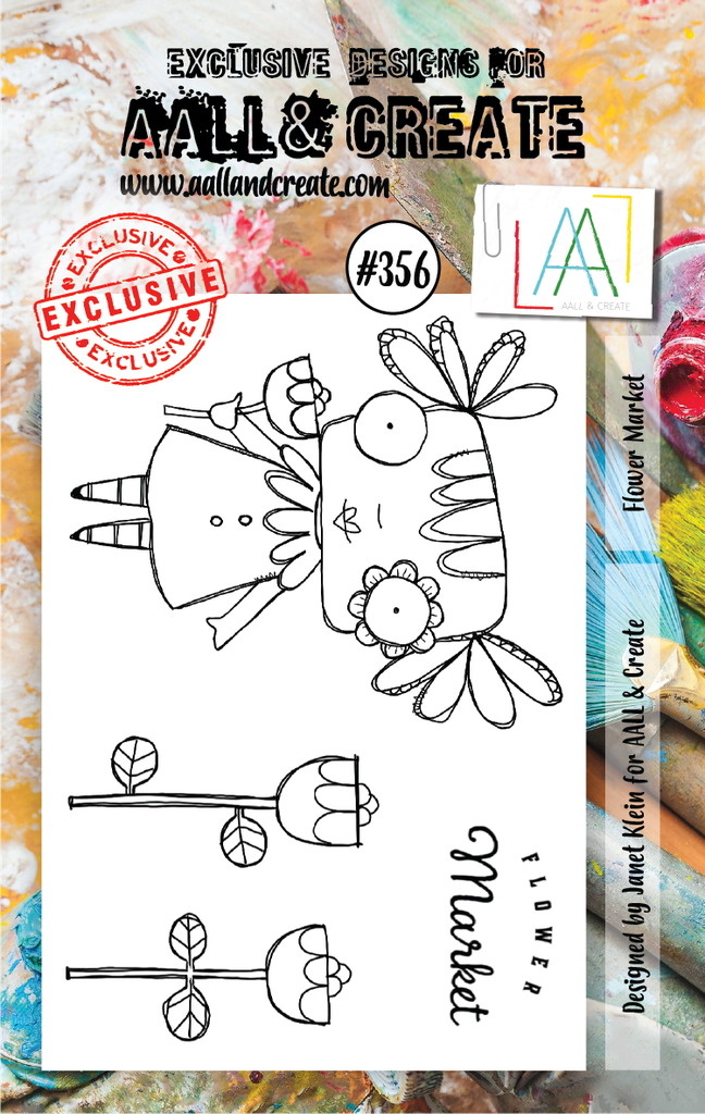 AALL & Create Clear Stamps A7 By Janet Klein - #356 Flower Market