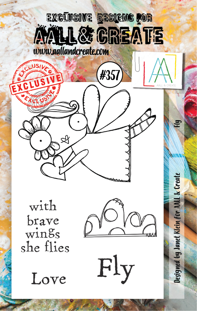 AALL & Create Clear Stamps A7 By Janet Klein - #357 Fly