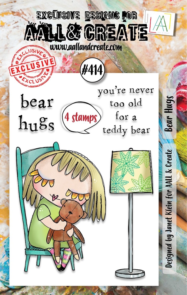 AALL & Create Clear Stamps A7 By Janet Klein - #414 Bear Hugs