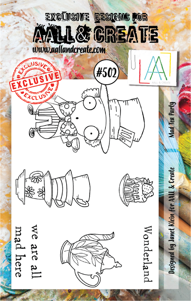[181945] AALL & Create Clear Stamps A7 By Janet Klein - #502 Mad Tea Party