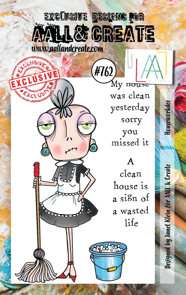 AALL & Create Clear Stamps A7 By Janet Klein - #762 Housework Dee