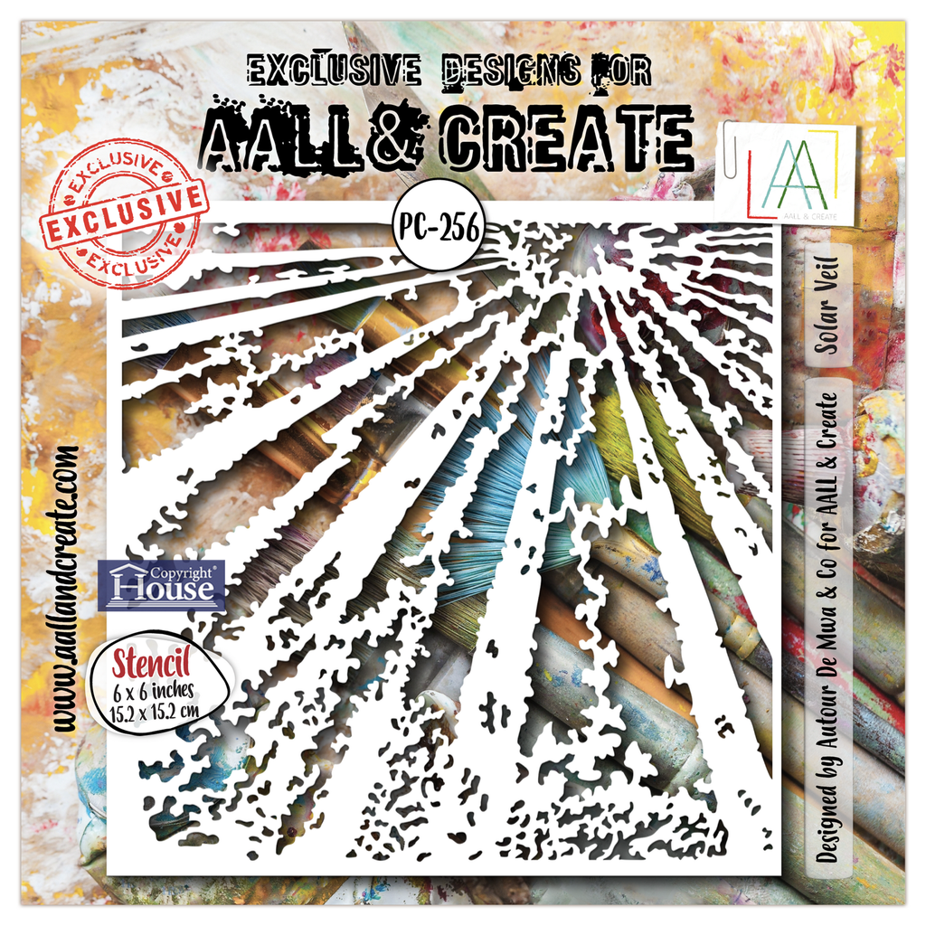 AALL & Create Stencils 6"x6" By Autour de Mwa & Co - #256 Solar Veil