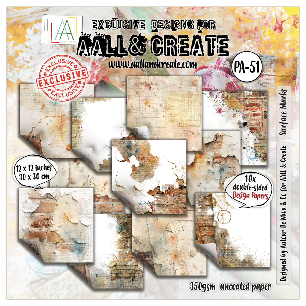 [181999] AALL & Create Design Paper 12 x 12" - #51 Surface Marks