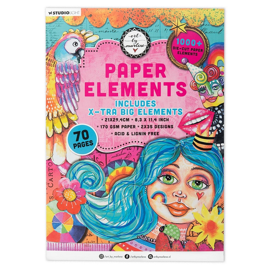 Studio Light Art By Marlene Die-cut Paper Pad - Extra Big Elements