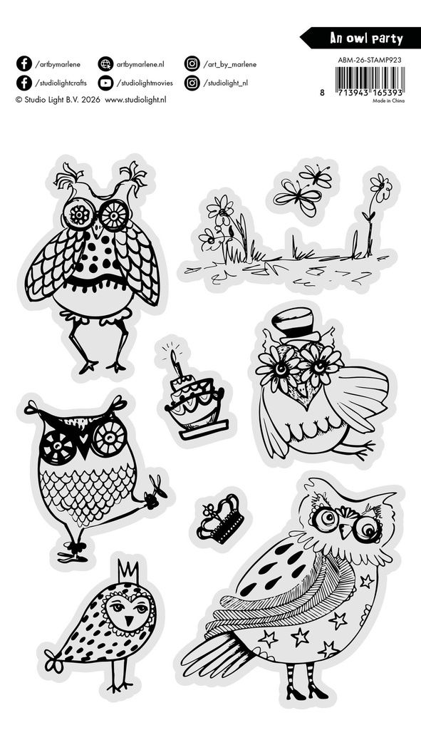 [182124] Studio Light Art By Marlene Clear Stamps - An Owl Party