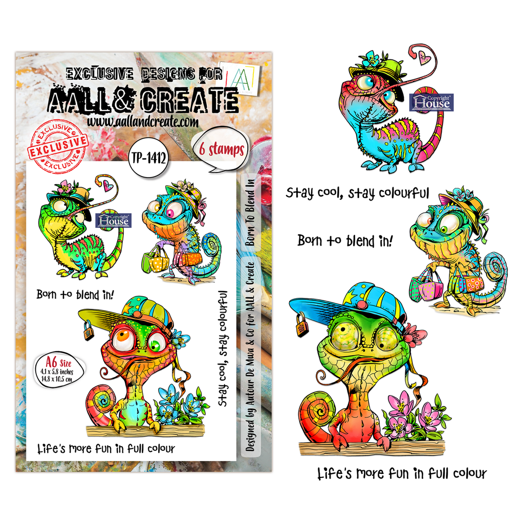 [182148] AALL & Create Clear Stamps A6 By Autour De Mwa & Co - #1412 Born To Blend In