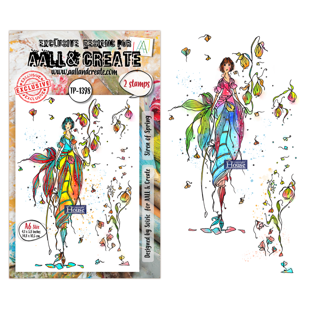[182154] AALL & Create Clear Stamps A6 By Soizic - #1398 Siren of Spring