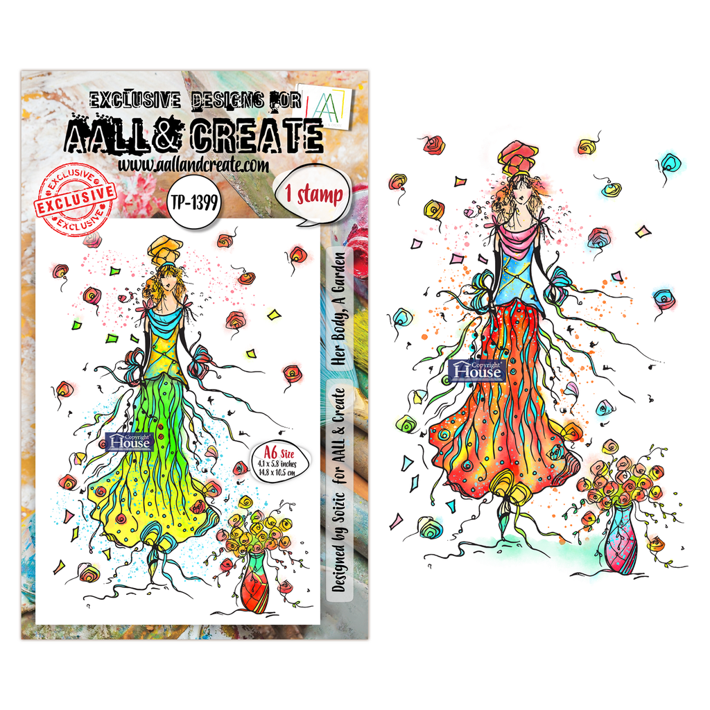 [182155] AALL & Create Clear Stamps A6 By Soizic - #1399 Her Body, A Garden