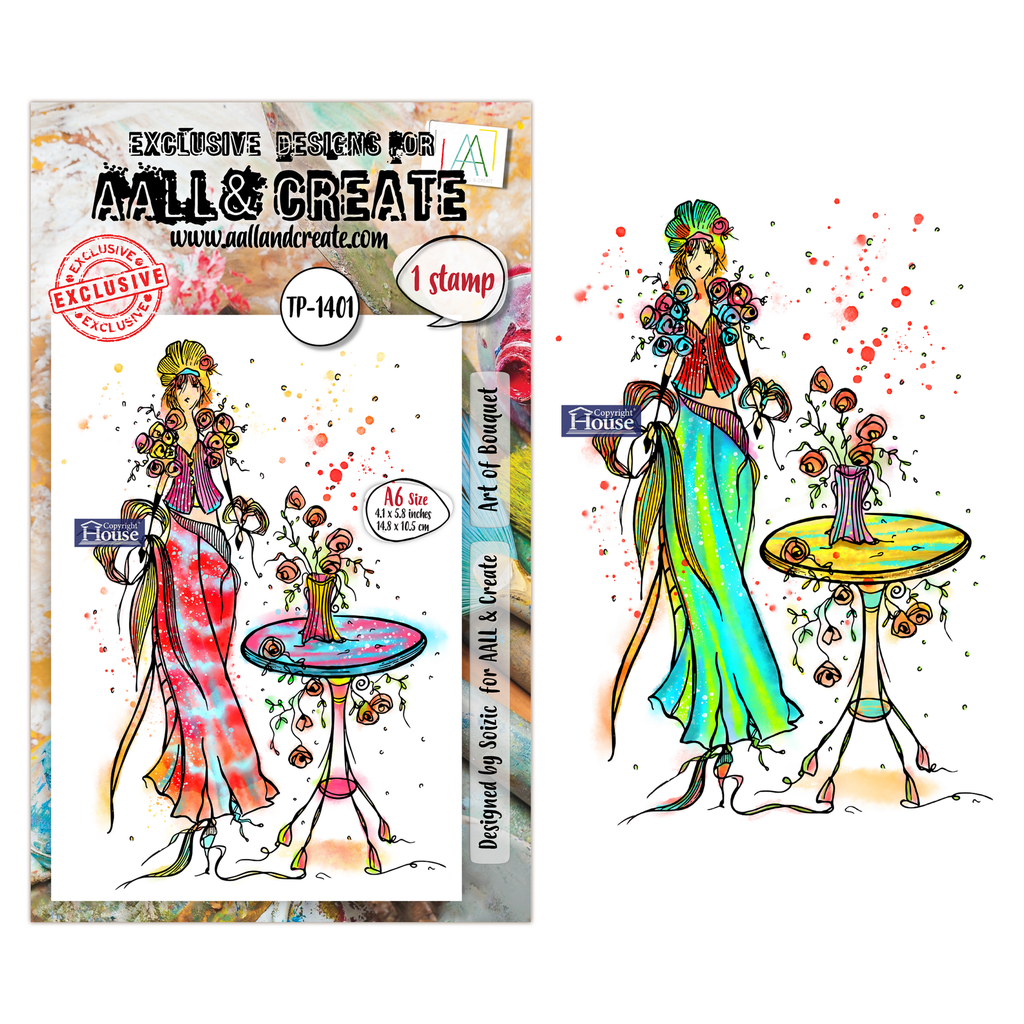 AALL & Create Clear Stamps A6 By Soizic - #1401 Art of Bouquet