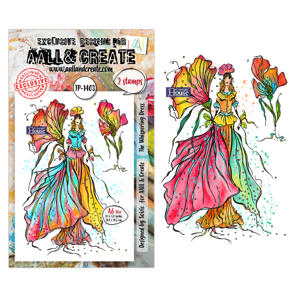 [182159] AALL & Create Clear Stamps A6 By Soizic - #1403 The Whispering Dress