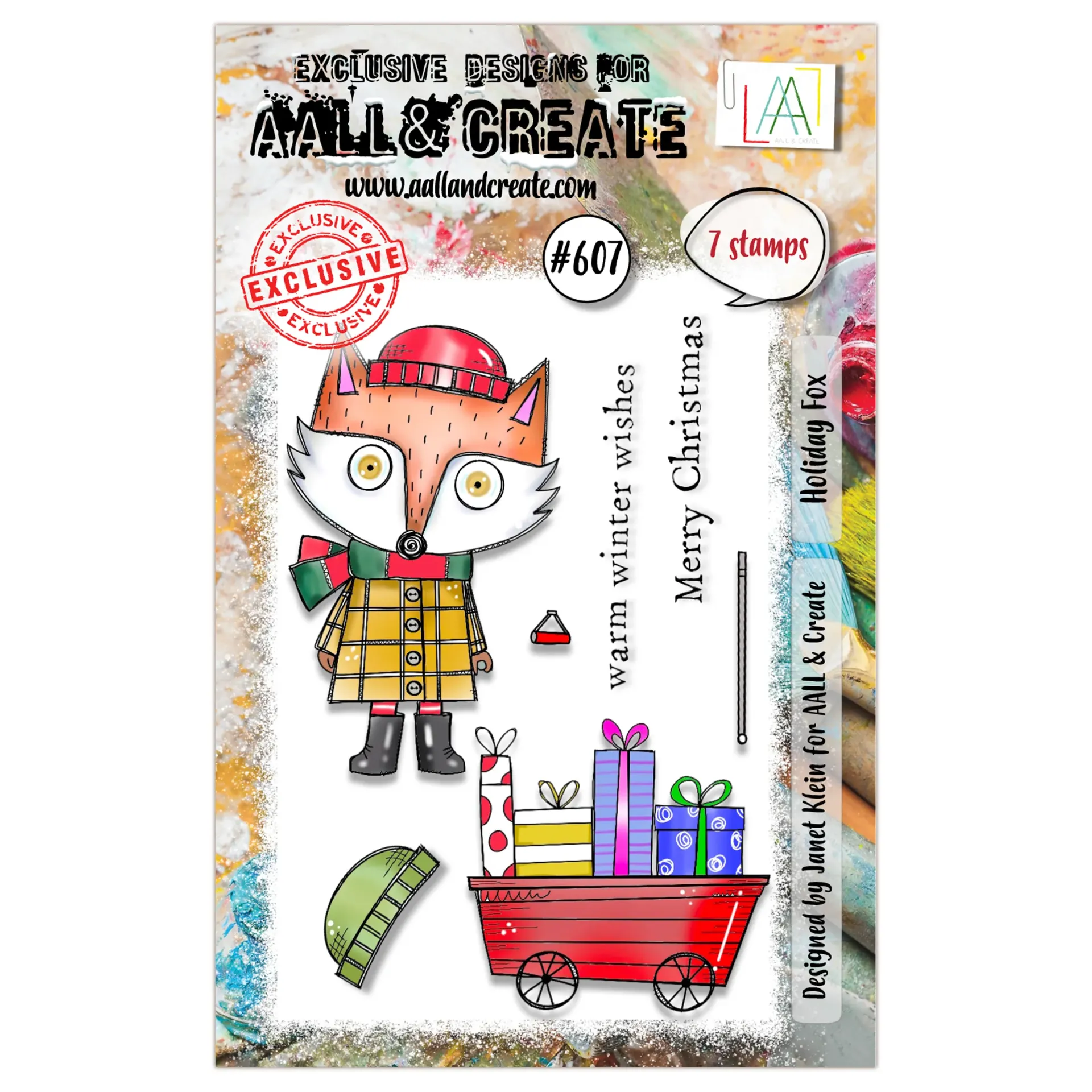 [182163] AALL & Create Clear Stamps A7 By Janet Klein - #607 Holiday Fox