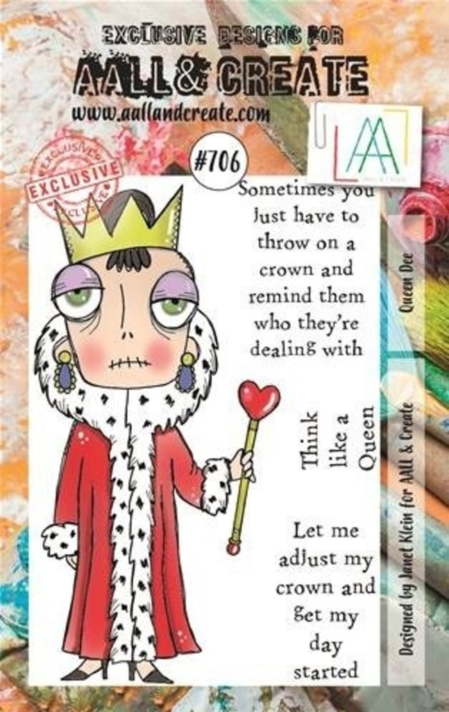 AALL & Create Clear Stamps A7 By Janet Klein - #706 Queen Dee