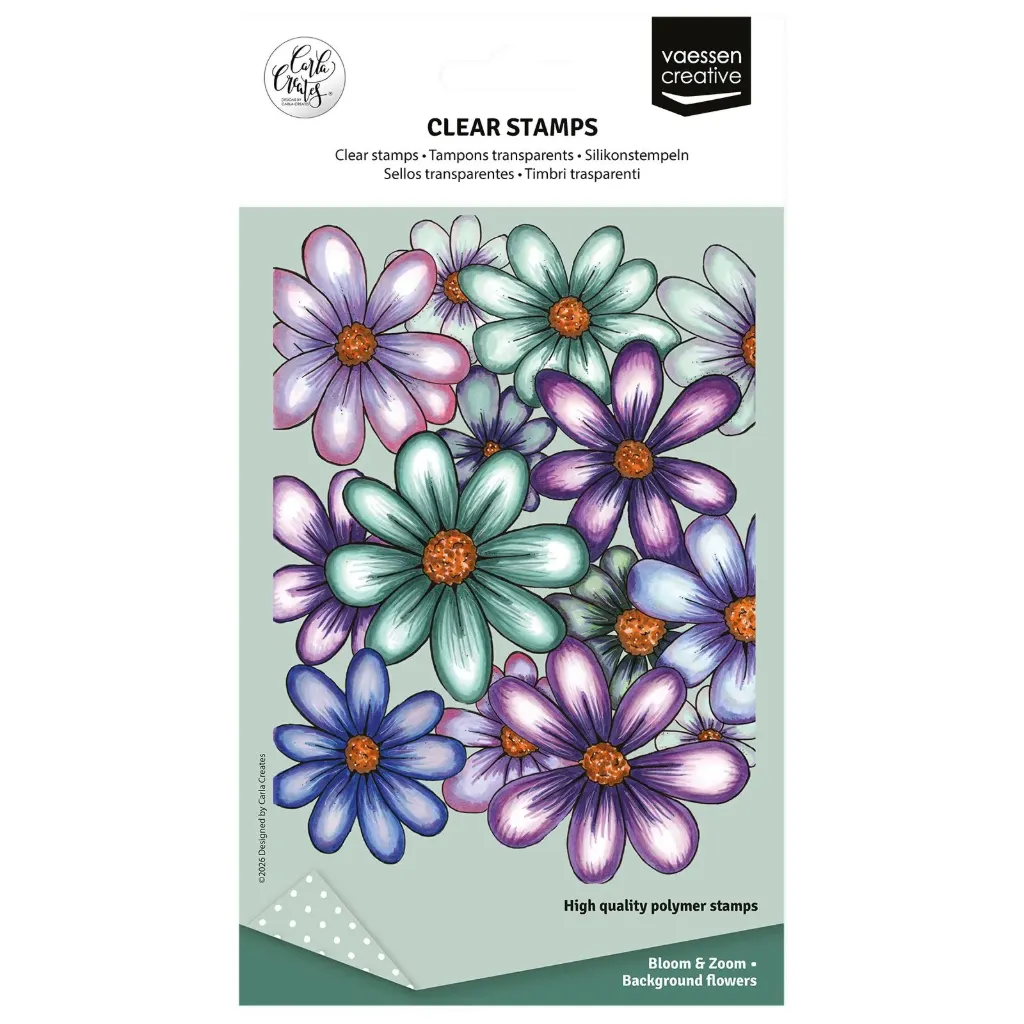 Vaessen Creative Clear Stamps By Carla Creates - CAR0310 Background Flowers