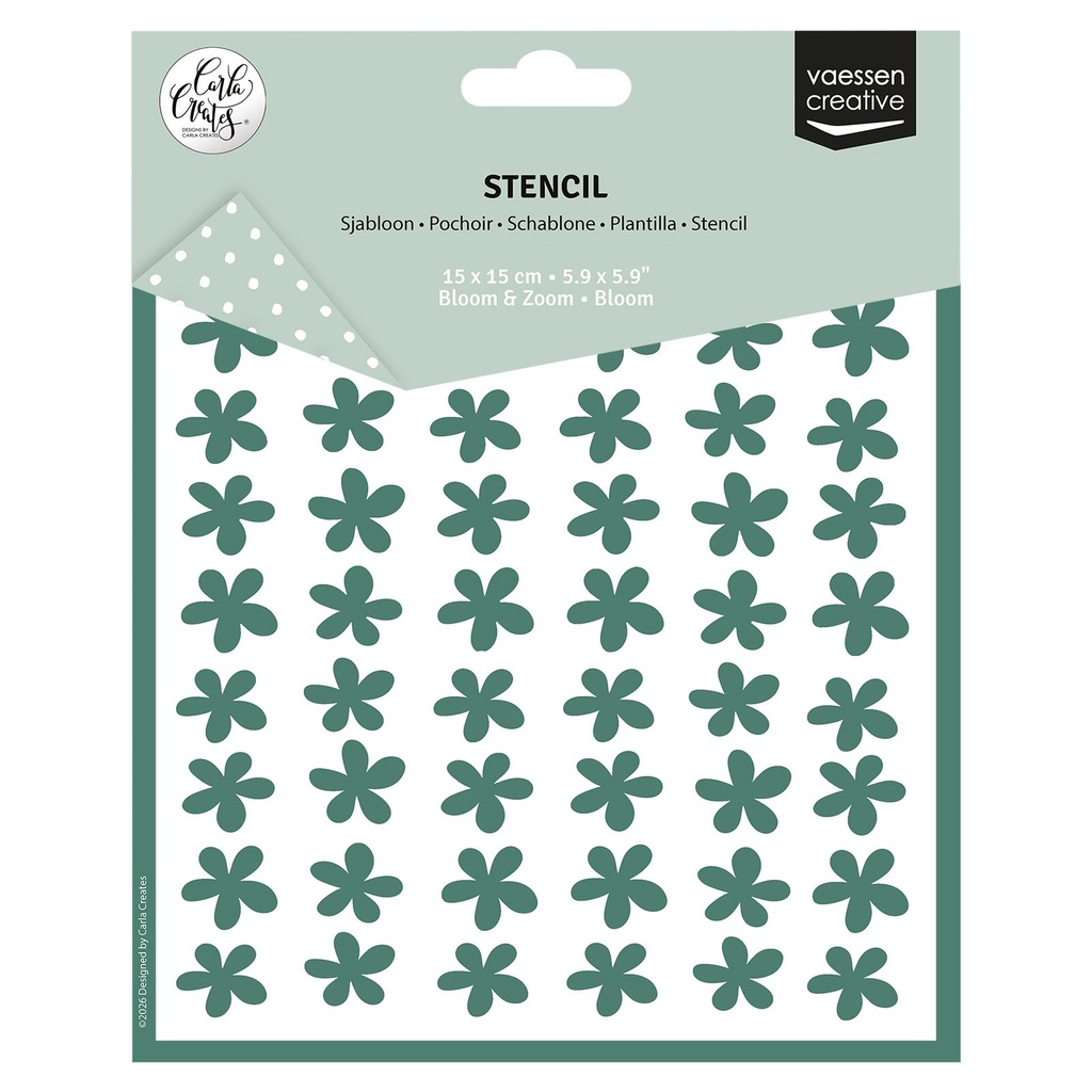 Vaessen Creative Stencils By Carla Creates 15x15cm - CAR0313 Bloom