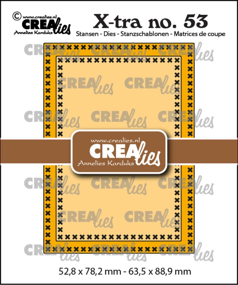Crealies Cutting Dies Xtra - CLXTRA53 ATC Kruissteek