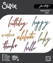 Sizzix Thinlits Dies By Tim Holtz 7/Pkg - 660215 Handwritten Celebrate