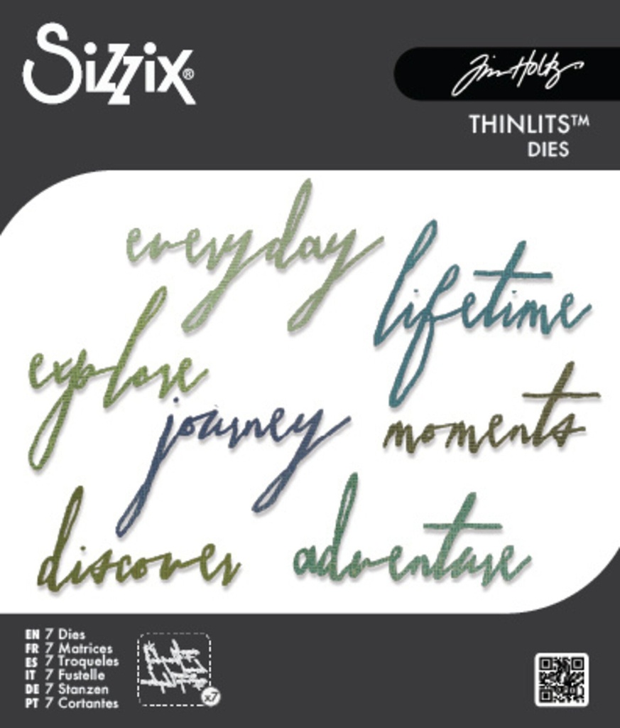 Sizzix Thinlits Dies By Tim Holtz 7/Pkg - Handwritten Journey
