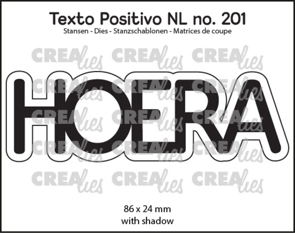 [182216] Crealies Cutting Dies - Texto Positivo HOERA