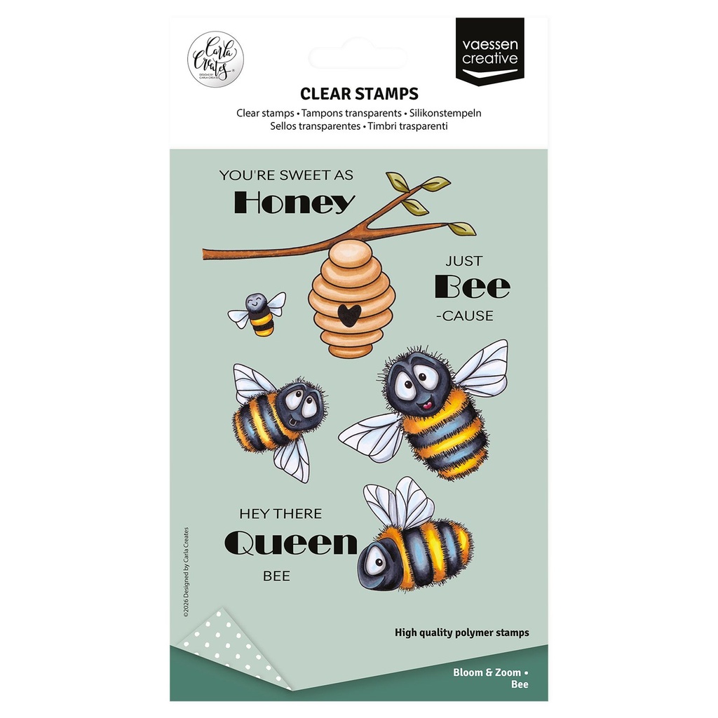 [182223] Vaessen Creative Clear Stamps By Carla Creates 13/Pkg - CAR0303 Bee