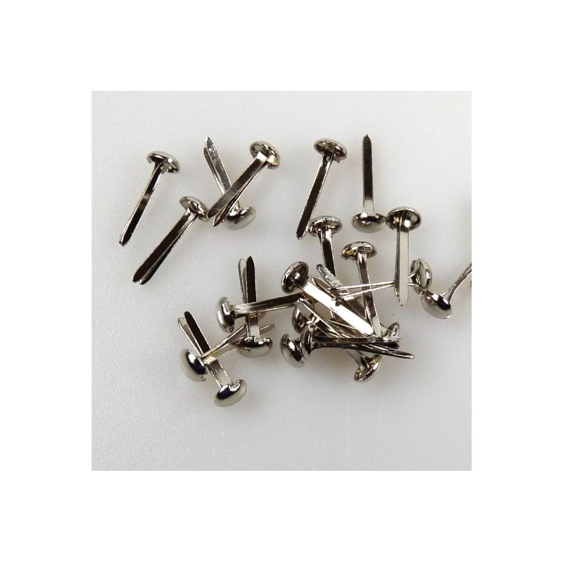 [182244] Nellie's Choice Floral Brads 3mm 40/Pkg - Silver