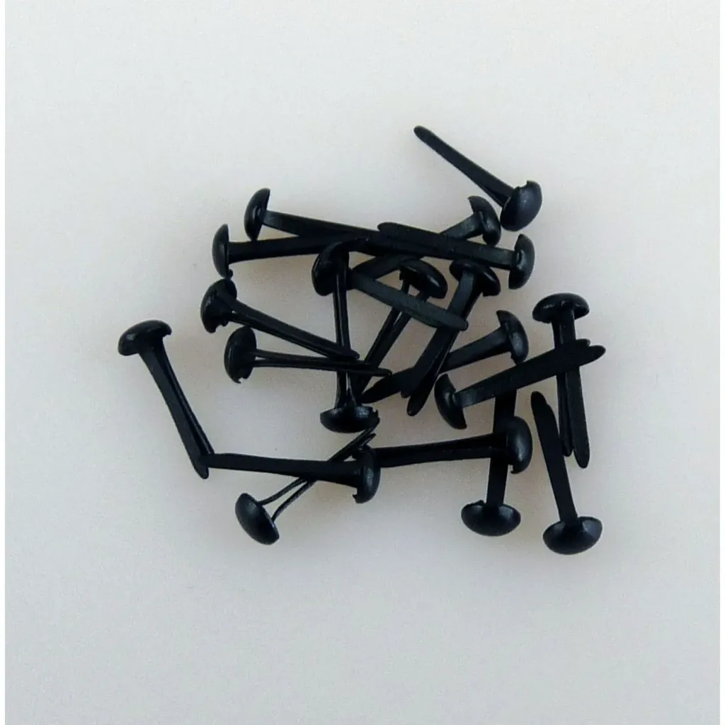 [182246] Nellie's Choice Floral Brads 3mm 40/Pkg - Black