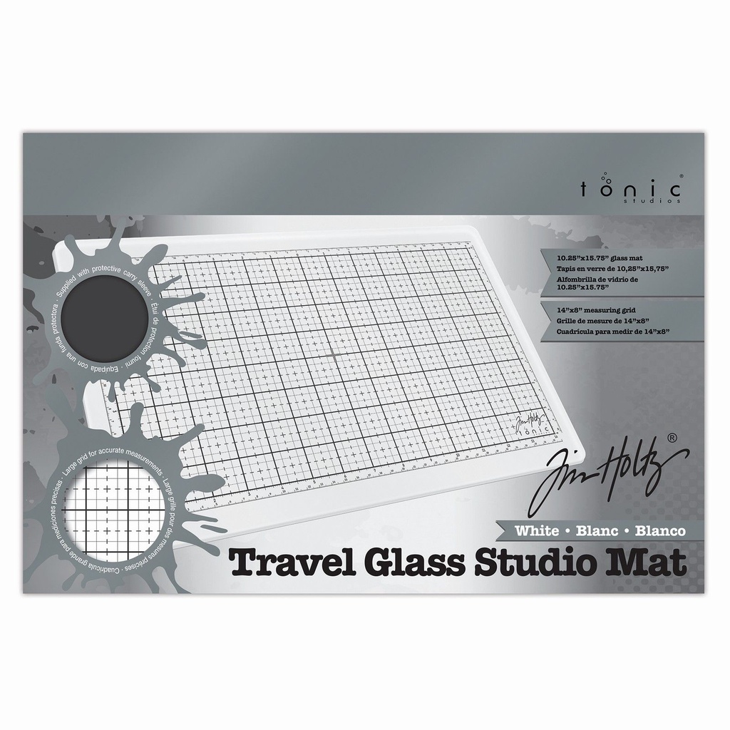 [182250] Tonic Studios Tim Holtz Travel Glass Studio Mat White