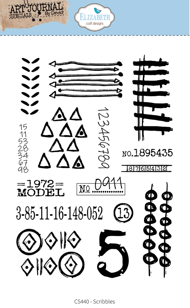 [182267] Elizabeth Craft Designs Clear Stamps Hello You! - CS440 Scribbles