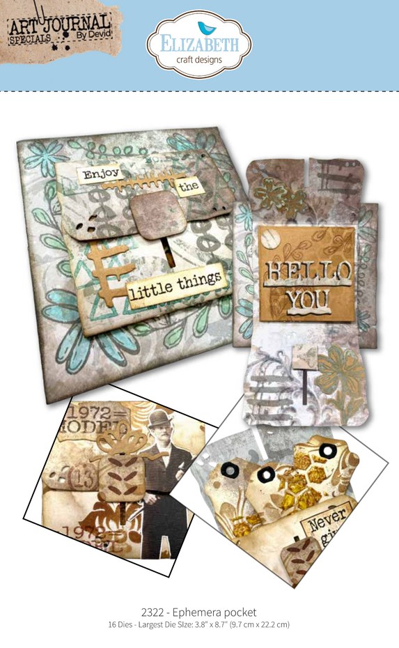 Elizabeth Craft Designs Cutting Dies Hello You! - 2322 Ephemera Pocket