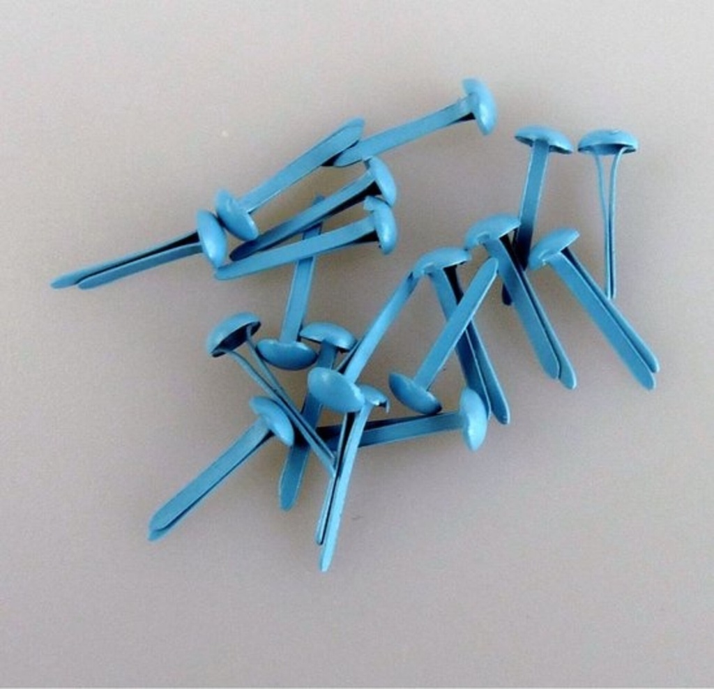 Nellie's Choice Floral Brads 3mm (40stuks/pkg) Baby Blue