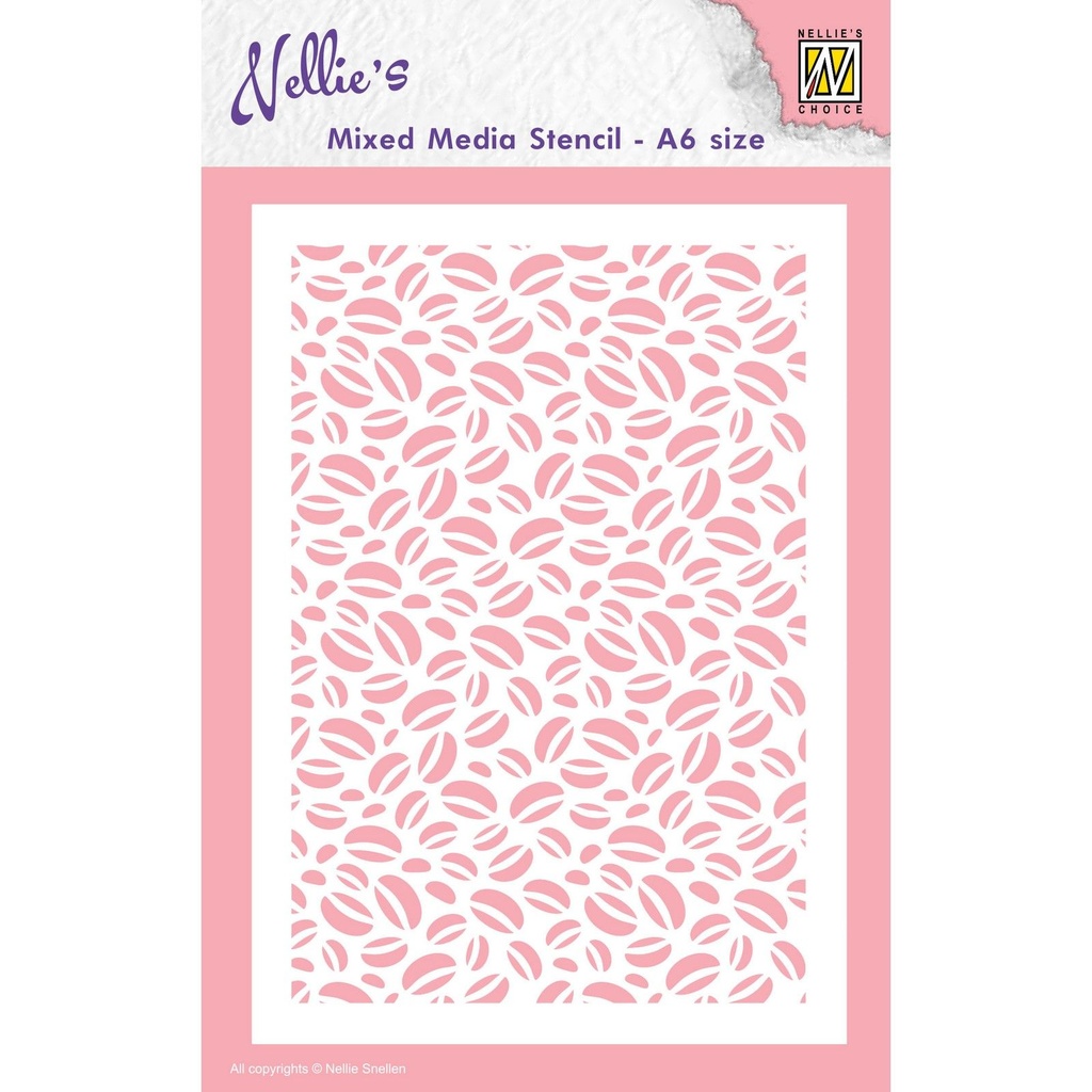 [182358] Nellie's Choice Stencils A6 - Coffee Beans