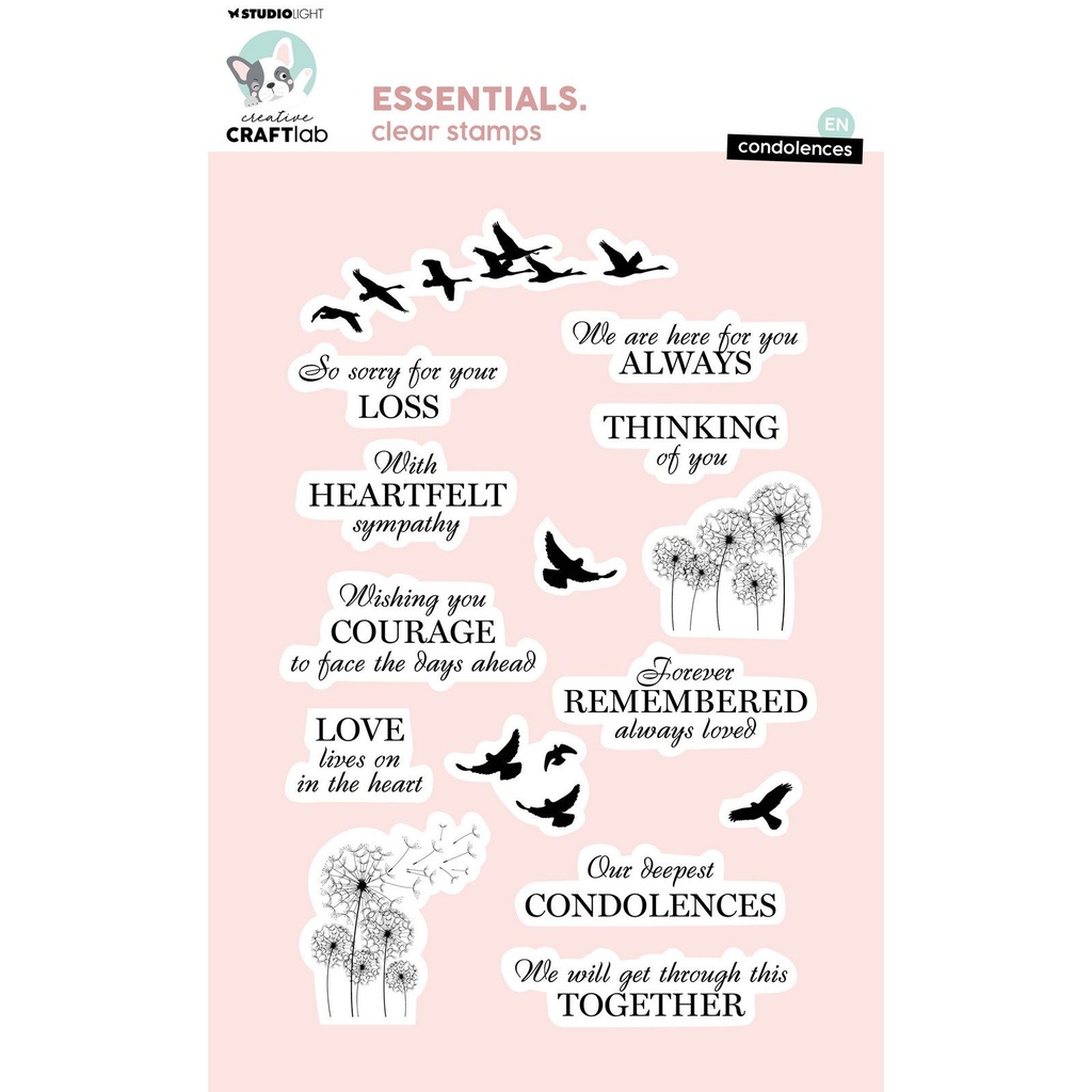 Creative Craftlab Clear Stamps Essentials - Condolences