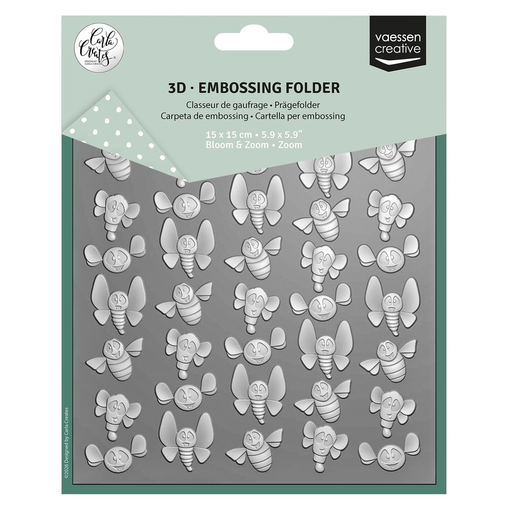 Vaessen Creative 3D Embossing Folder By Carla Creates - Zoom