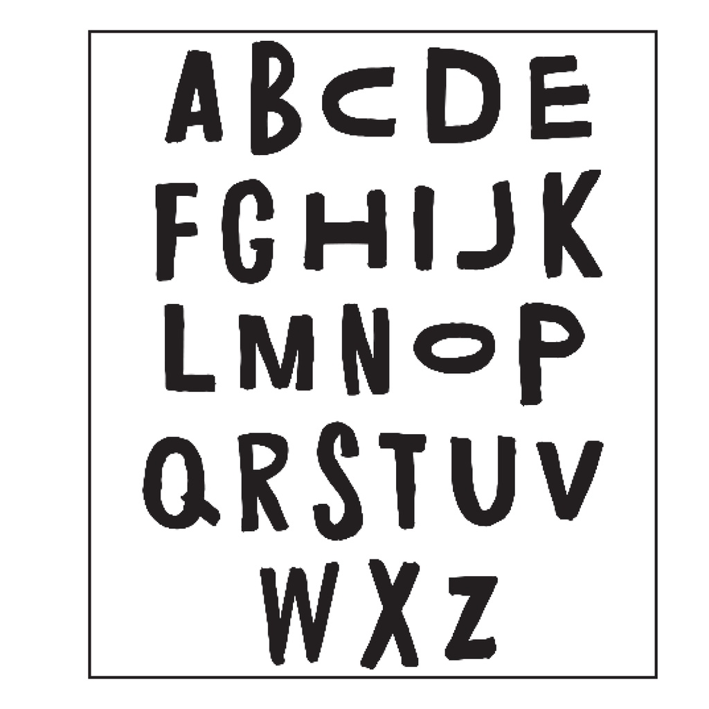 Paperfuel Cutting Dies - A5 Alphabet