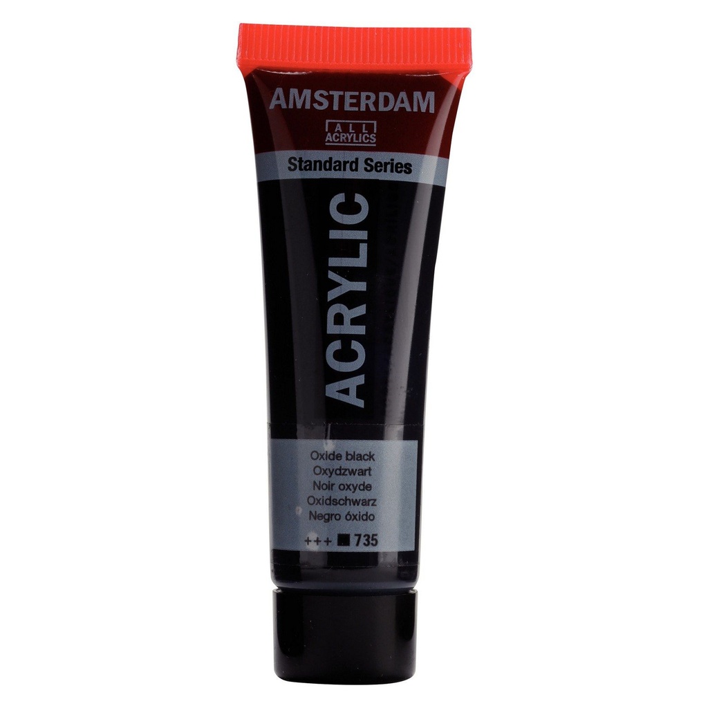 [182444] Talens Amsterdam acrylverf 20 ml 735 - Oxydzwart