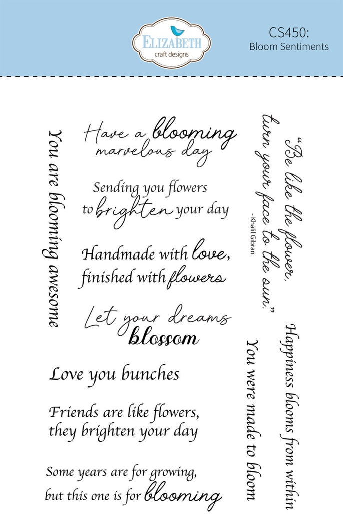Elizabeth Craft Designs Clear Stamps - CS450 Bloom Sentiments