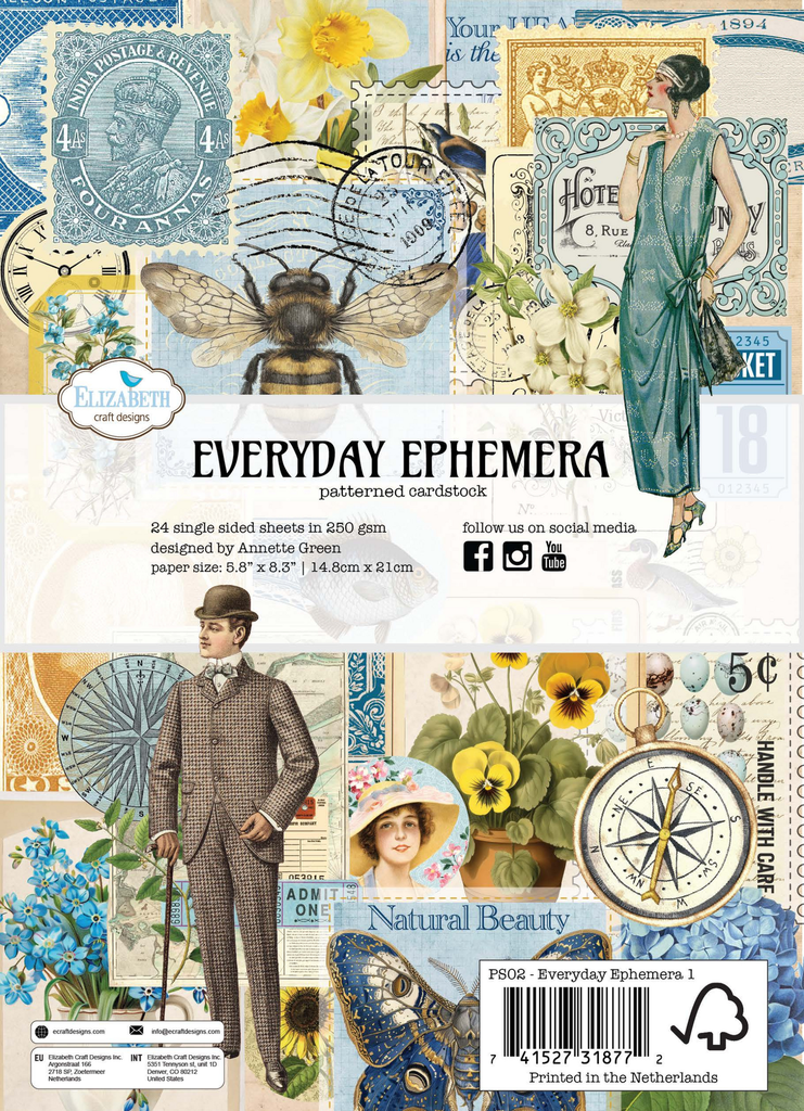 Elizabeth Craft Designs Ephemera Delightful Discovery - PS02 Everyday Ephemera