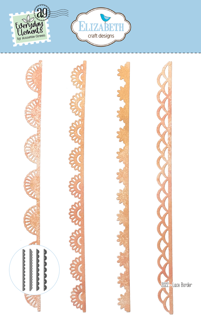[182504] Elizabeth Craft Designs Cutting Dies - 2022 Lace Borders