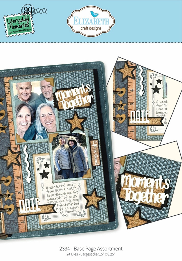 Elizabeth Craft Designs Cutting Dies - 2334 Base Page Assortment